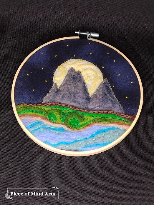 Felted Full Moon