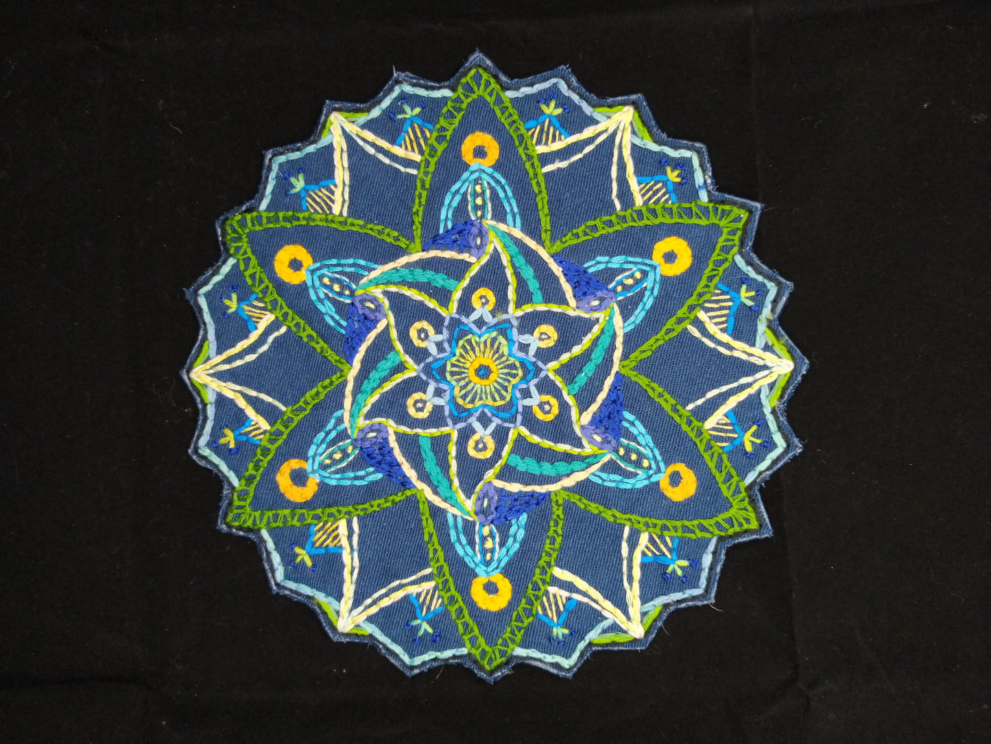 Blue Floral Mandala